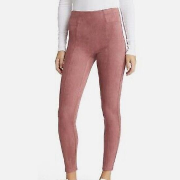 Spanx Faux Suede Leggings 20322Q Rich Rose Pink XL - Picture 1 of 7
